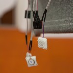 Vibrating motors in their custom-made 3D-printed casings